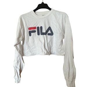 FILA Long Sleeve Cropped Logo Tee
